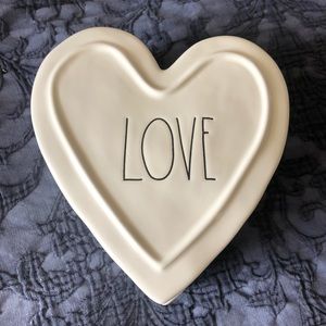 Rae Dunn LOVE Heart Trinket Jewelry Box Candy Dish